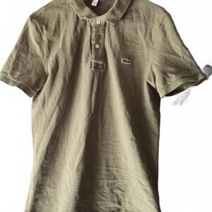 Lacoste Slim Fit Polo Shirt Size M Olive Green